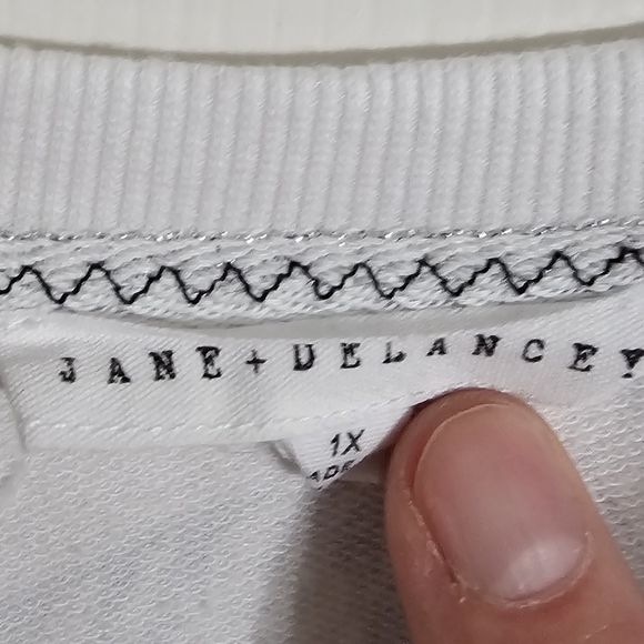 Anthropologie Jane + Delancey 1X Wildcat Print Boho Oversized V-Neck Tunic Top - Picture 4 of 6